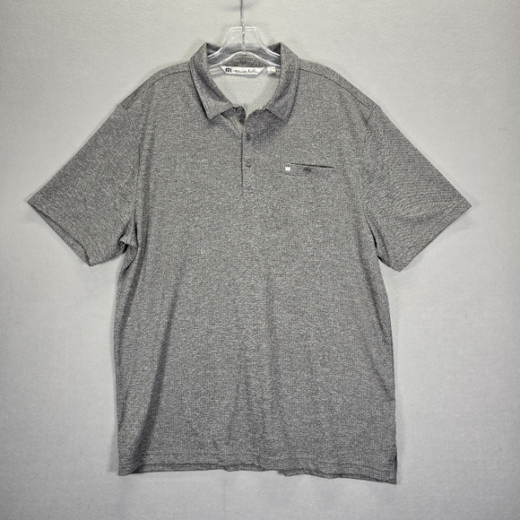 Travis Matthew Golf Polo Shirt Mens XL Black Gray - Picture 1 of 11